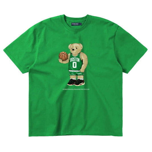 Stoned Bear by Paradise Youth Club Basketball Boston T-Shirt