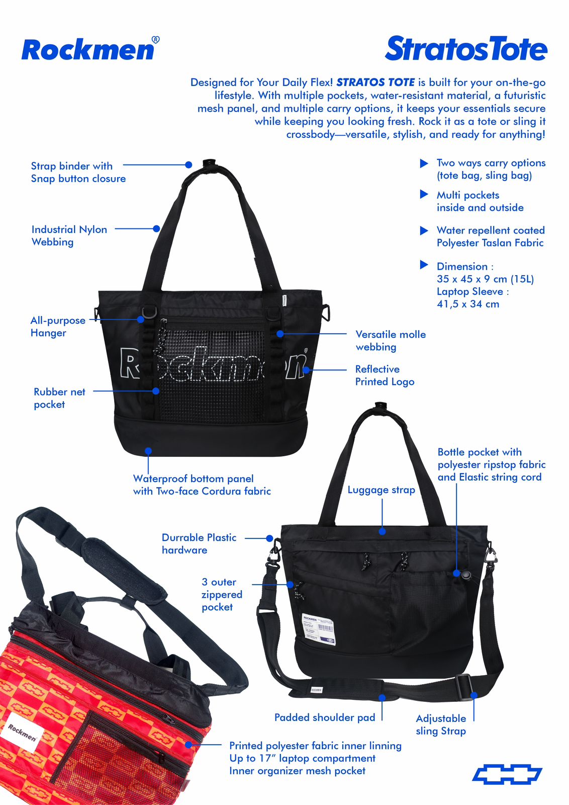 Rockmen Stratos Tote 15L