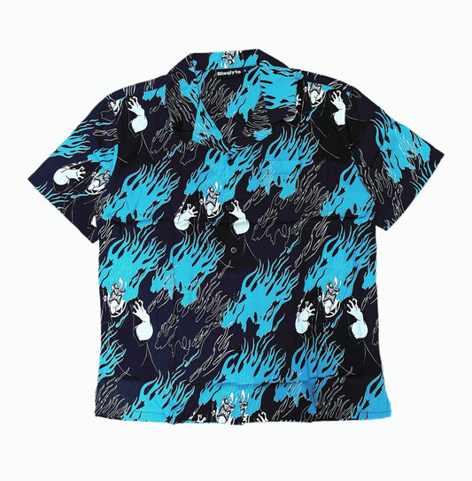 Blaqlyte x Disney Evil Camp Collar Shirt